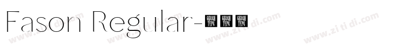 Fason Regular字体转换